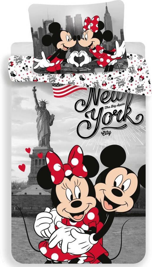 Disney Minnie Mouse Dekbedovertrek New York Eenpersoons 140 x 200 cm Multi