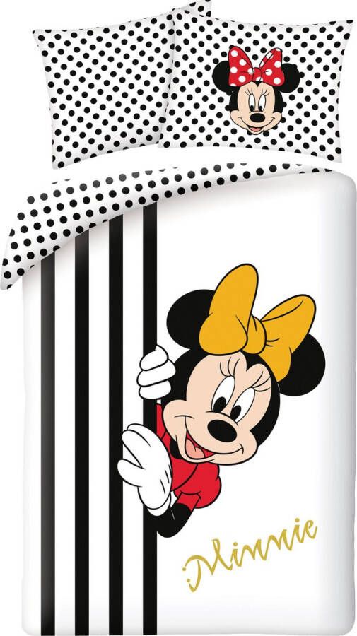 Disney Minnie Mouse Dekbedovertrek Peekaboo Eenpersoons 140 x 200 cm Katoen