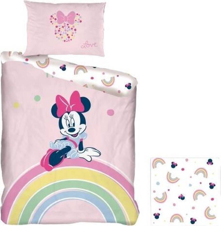 Disney Minnie Mouse Dekbedovertrek Rainbow Eenpersoons 140 X 200 Cm Polyester