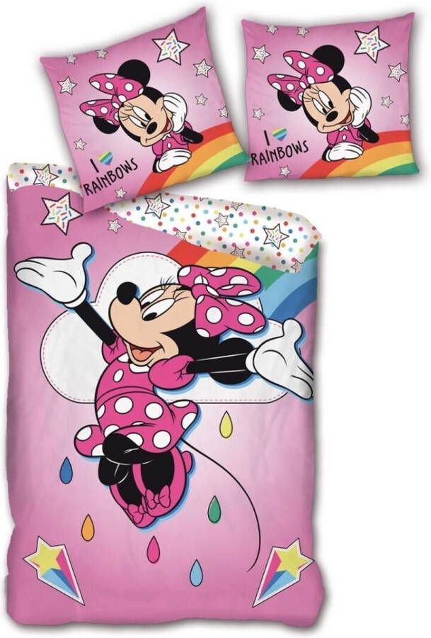 Disney Minnie Mouse Dekbedovertrek Rainbows Eenpersoons 140 x 200 Polyester