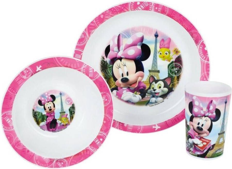 Disney Minnie Mouse Disney Kinder ontbijtset Minnie Mouse in Parijs