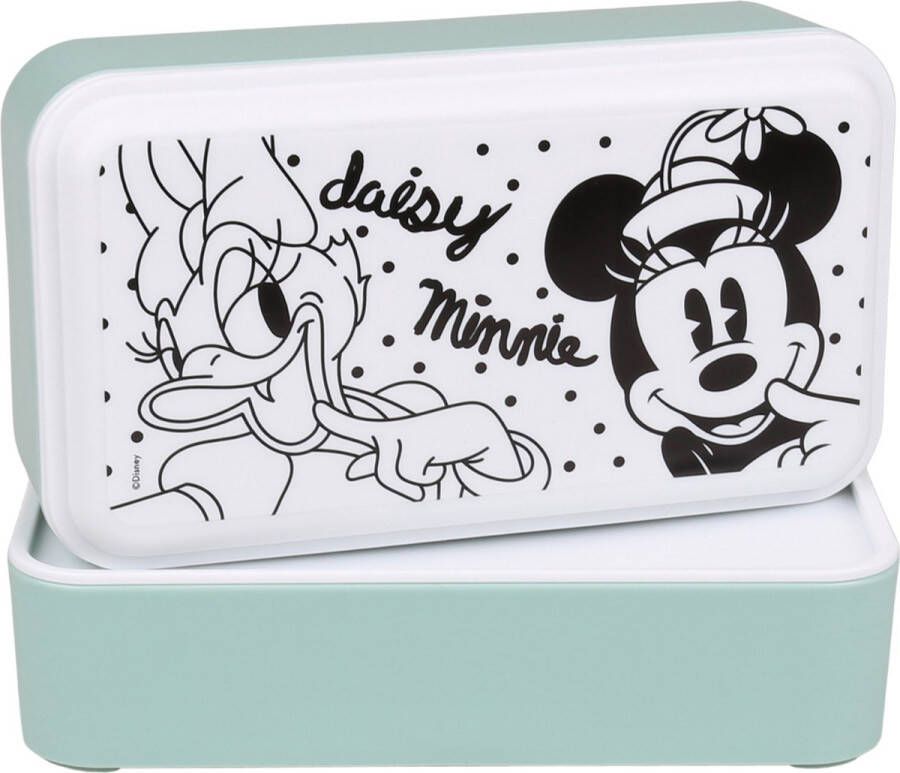 Disney Minnie Mouse en Daisy 2x Mint vershouddoos broodtrommel 18 5x5x5 cm