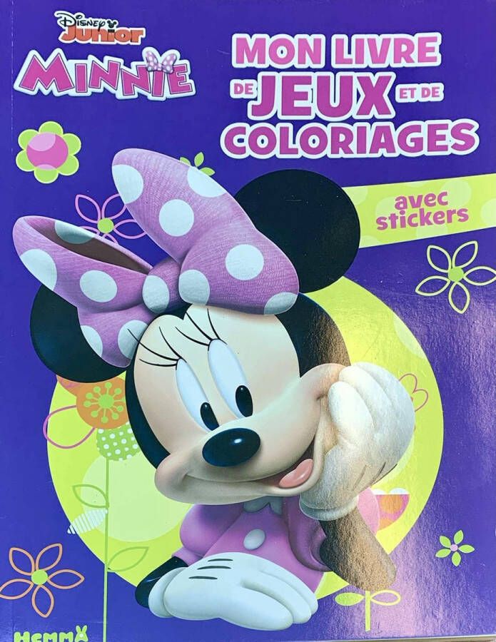 Disney Minnie Mouse kleurboek activiteitenboek met educatieve opdrachten in het Frans met stickers 64 pagina's