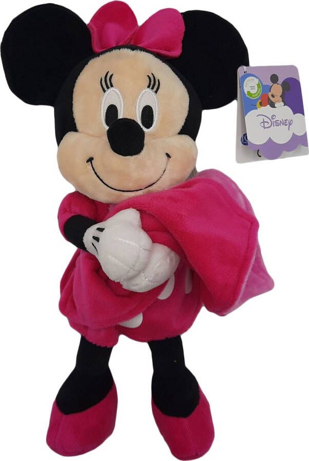 Disney Minnie Mouse Knuffel met Knuffeldoekje Pluche 35 cm