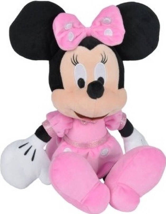 Disney Minnie Mouse Knuffel met roze jurk pluche 19 cm