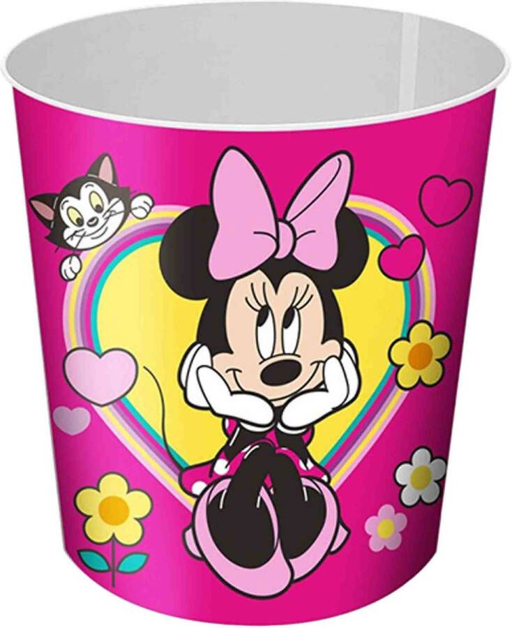 Disney Minnie Mouse prullenbak papiermand kunststof 21 5 x 21 cm Prullenmanden