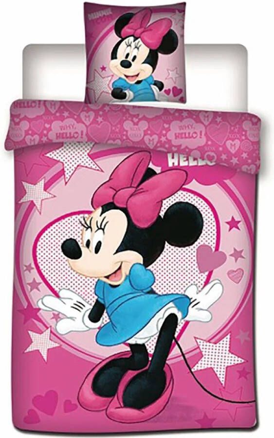 Disney Minnie dekbedovertrek 100% microvezel 1-persoons (140x200 cm + 1 sloop) 1 stuk (70x80 cm) Multi