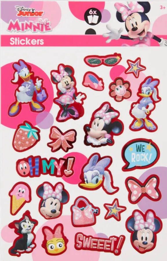 Disney Minnie Mouse Stickers 6 vellen NL 100+ stickers