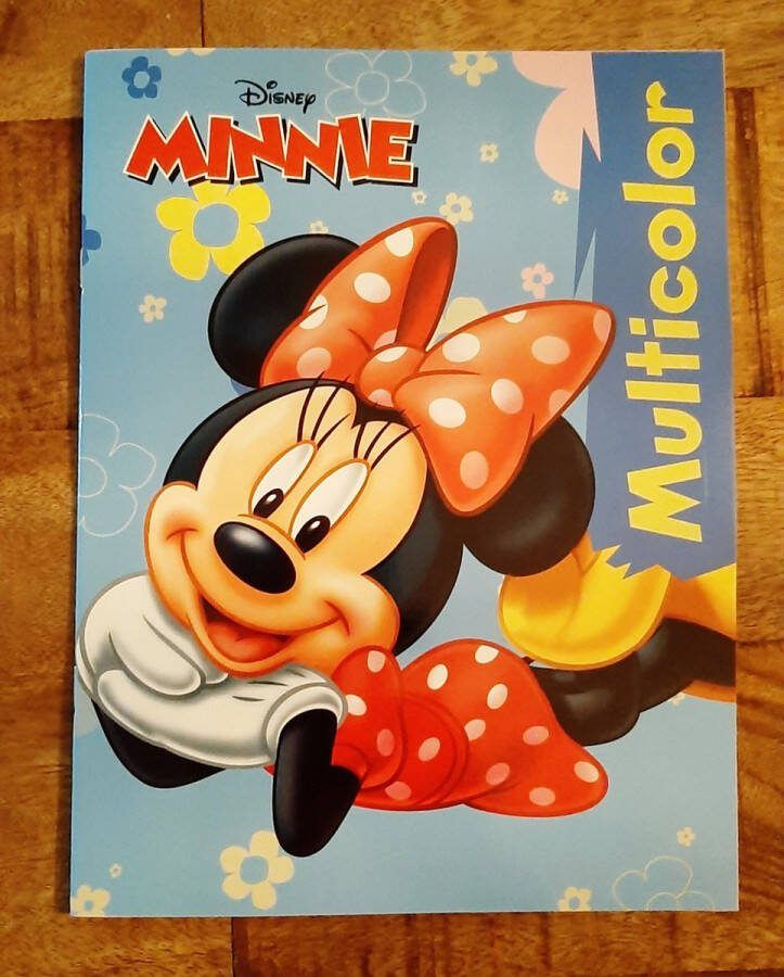 Disney Minnie Multicolor kleurboek Mouse en Katrien Duck flower power 17 kleurplaten blauw