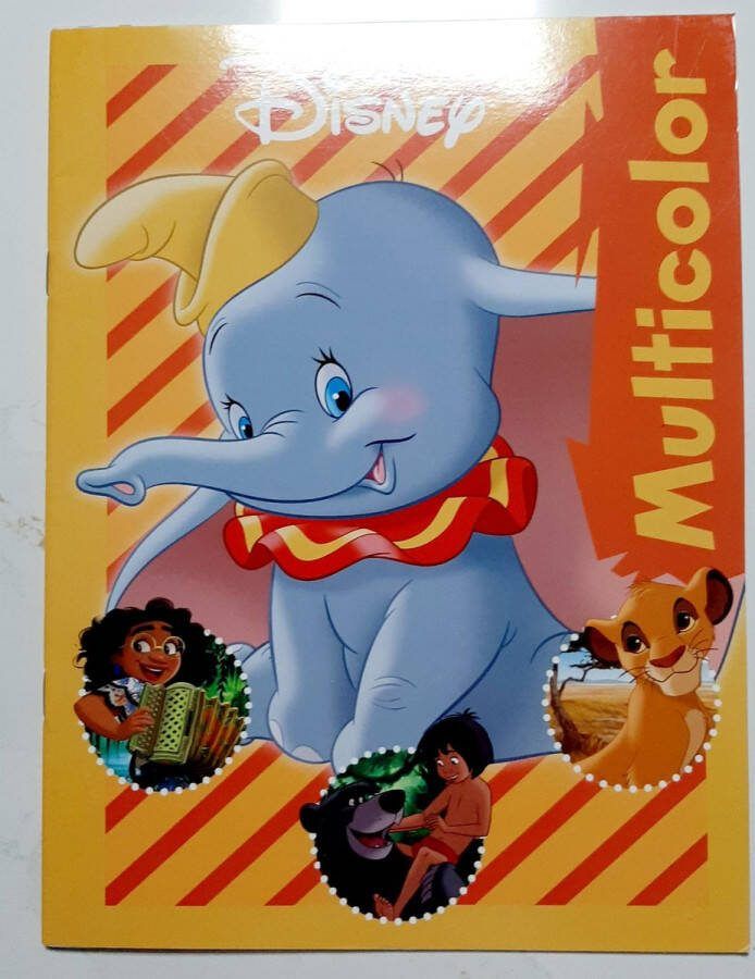 Disney Multicolor kleurboek Dombo leeuwenkoning junglebook goudgeel kleuren voor kids boek