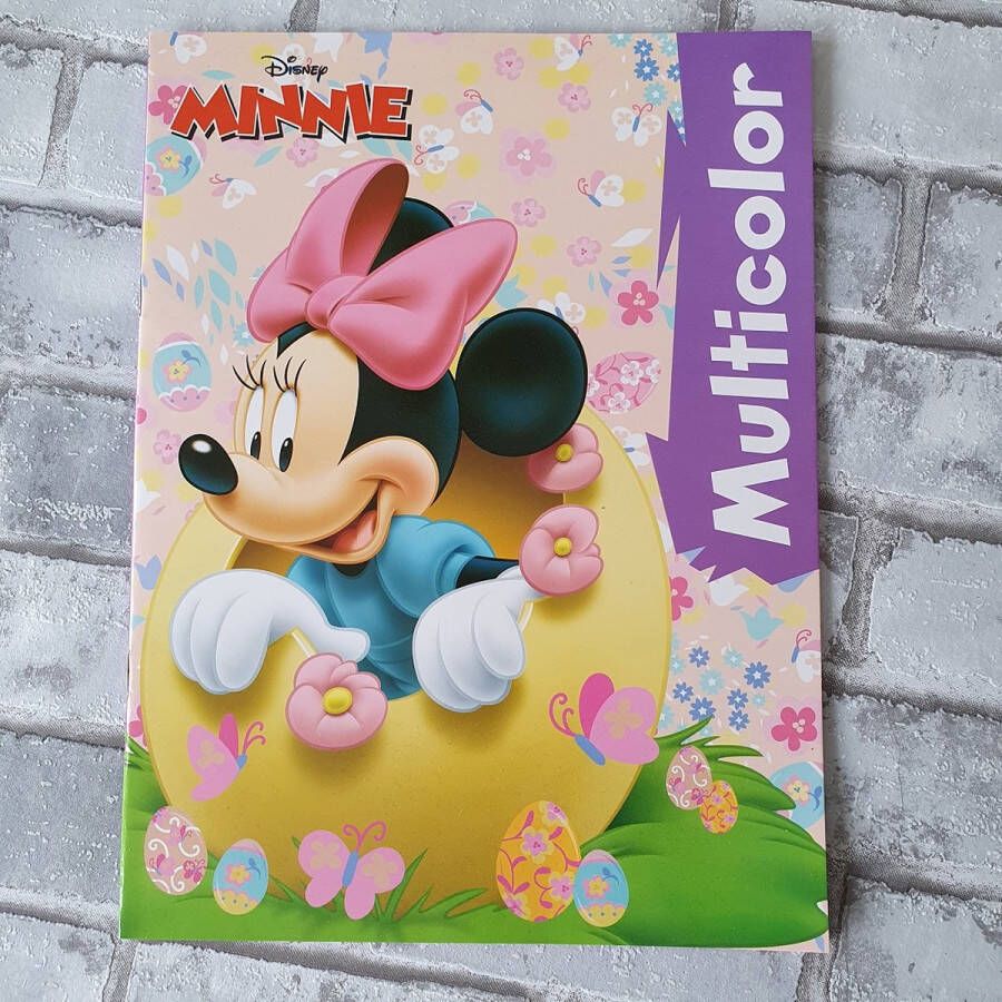 Boek specials nederland bv Minnie Mouse Kleurboek Pasen Kleurboek Pasen DIsney Multicolor aanmaakblokjes