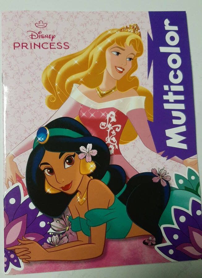 Disney Multicolor kleurboek Princess doornroosje en Jasmine Alladin 17 kleurplaten