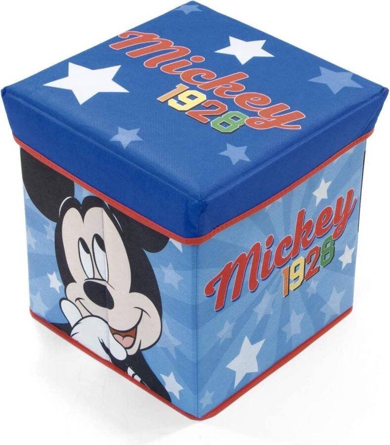 Disney Opbergbox Mickey Mouse 30 Cm Textiel Blauw rood