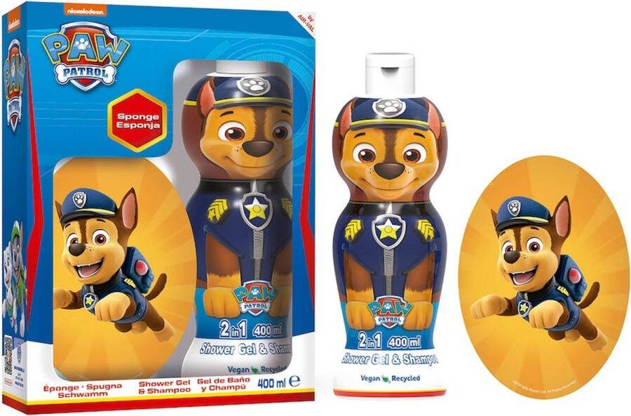 Disney Paw Patrol Gift Set (Shower Gel & Shampoo 1D Chase 400 ml + Sponge)