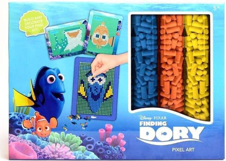 Disney Pixar Finding Dory Pixel Kunst Knutsel Set voor Kinderen en – 24x18x1cm | Knutselset voor Kinderen | Ministeck Hobbypakketten | Pixelen