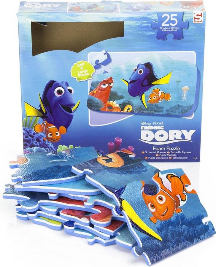 Disney Pixar foam puzzelmat Finding Dory vloerpuzzel Disney 25dlg 33x60cm