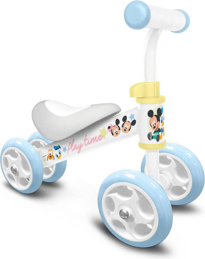 Disney Loopfiets met 4 wielen Play Time Mickey Loopfiets met 4 wielen Junior Wit Lichtblauw