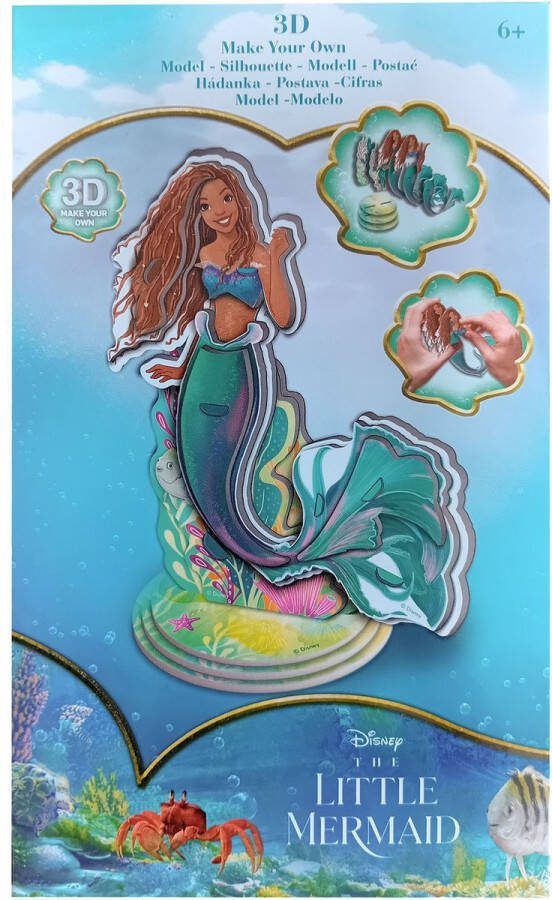 Disney Princess 3D model maken DIY Kleine zeemeermin Ariël