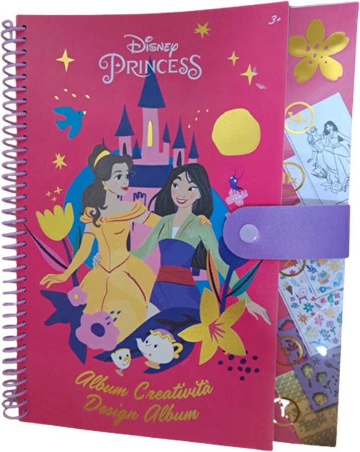 Disney Princess design album Met stickers Kleurplaten en meer