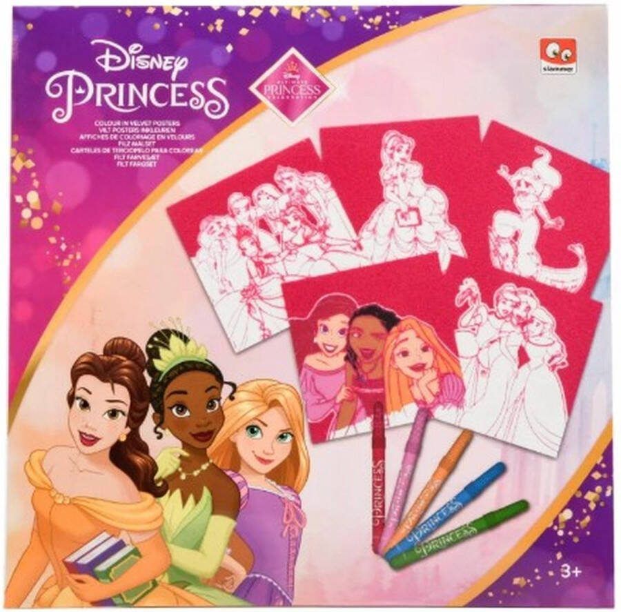 Disney Princess Viltkleuren Kleurplaten Prinsessen Kleurpakket 5 stuks Kleuren voor Peuters & Kleuters Kinder Kleurplaten Kleuren voor Meisjes Princess Kleurplaat Meisjes Kleuren Tekenen