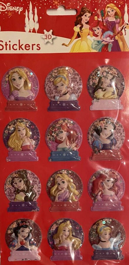 Disney Prinses 3D kerst stickers