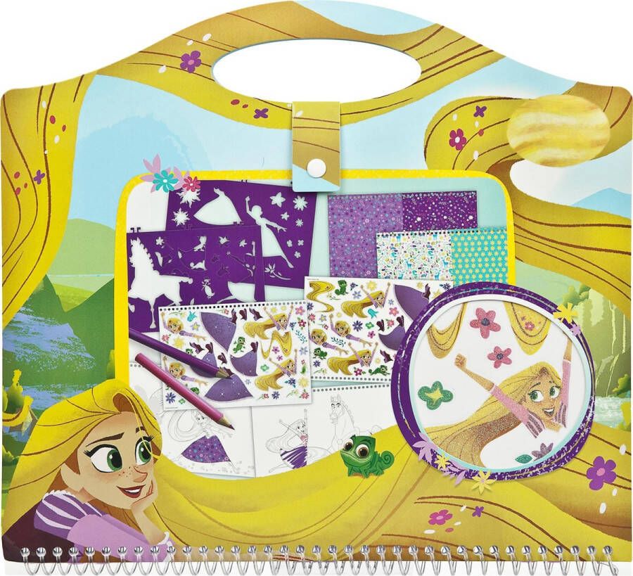 Disney Rapunzel Fashion Designer Set Kleurboek Stickerboek Designboek