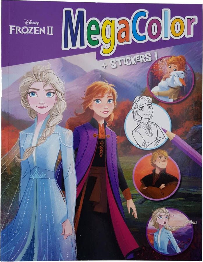 Disney 's Frozen 2 Kleurboek + - 120 kleurplaten + Stickers (Sisters)