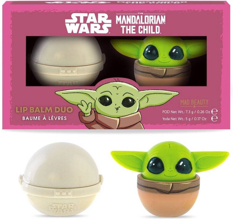 Disney star wars Mad Beauty x Duo Lipgloss Appel en Kersensmaak The Mandalorian The Child Lipbalsem Lippenbalsem