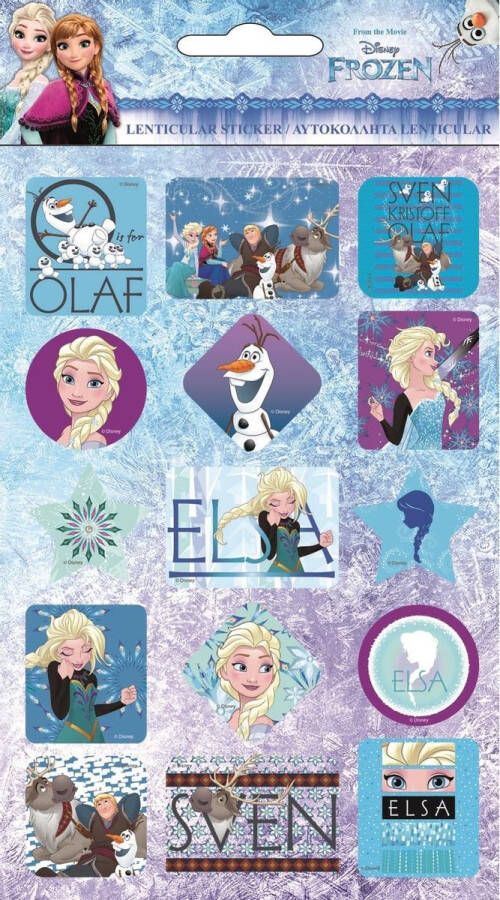 Disney Stickers Frozen Meisjes Vinyl Blauw paars 15 Stuks