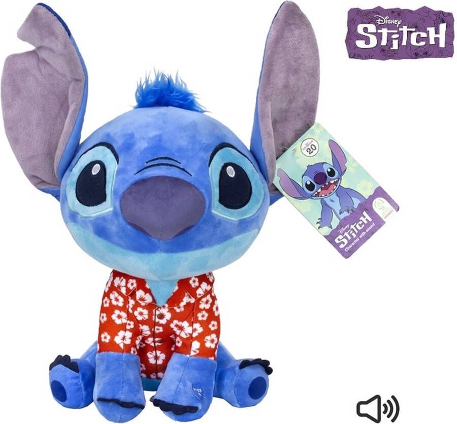 Disney Stitch Hawaii knuffel met geluid 30 cm Pluche Lilo & Stitch knuffel