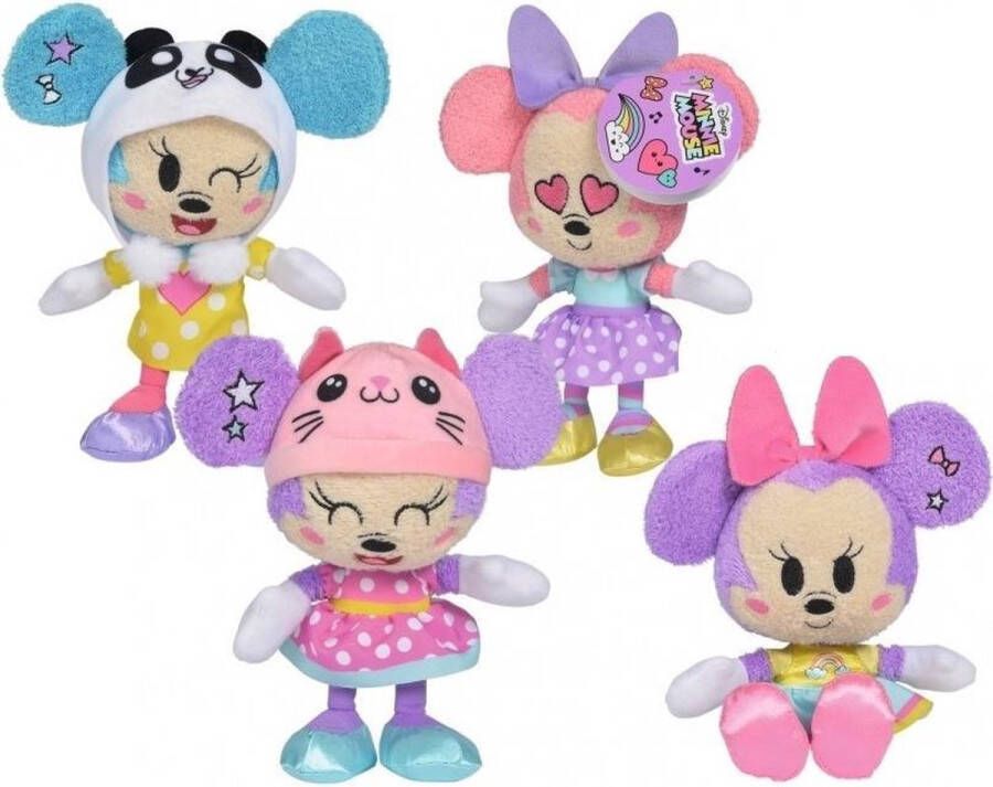 Disney Tokyo Minnie Mouse Knuffel pluche 25 cm set van 4