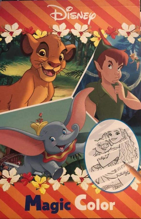 Disney tover kras blok magic color 22 blad toverblok krasblok Peter pan Lion king Dombo Tinkerbel