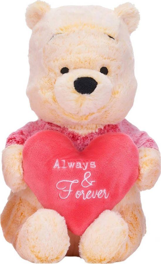 Disney Winnie The Pooh Winnie De Poeh Beer met Hart Pluche Liefdes Knuffel Teddybeer Knuffelbeer 27 cm
