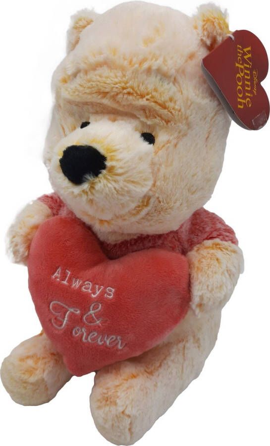 Disney Winnie The Pooh Winnie De Poeh Beer met Hart Pluche Liefdes Knuffel Teddybeer Knuffelbeer 27 cm