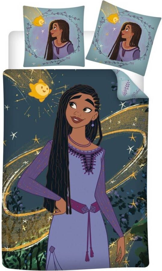 Disney Wish dekbedovertrek Star Eenpersoons 140 x 200 cm 63 x 63 cm Polycotton