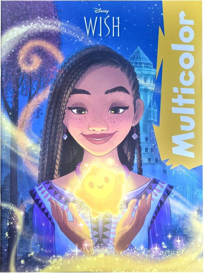 Disney Wish multicolor kleurboek 17 kleurplaten met 17 voorbeelden knutselen kleuren creatief