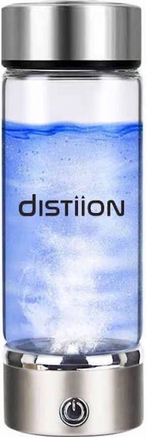 Distiion Waterstof Generator – H2 Water – 420 ml Hydro Water Generator – Gezond Water Waterfles – Waterfilterfles Superfood – Anti age Drinkfles Zilver