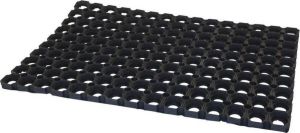 Merkloos Sans marque Deurmat rubber zwart 60 x 40 x 2.3 cm buitenmatten