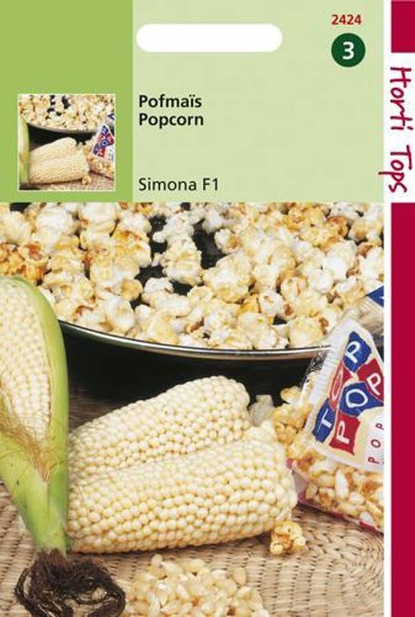 Hortitops Pofmais Zea mays Popcorn Plomyk Type Peppi Mais 5 gram