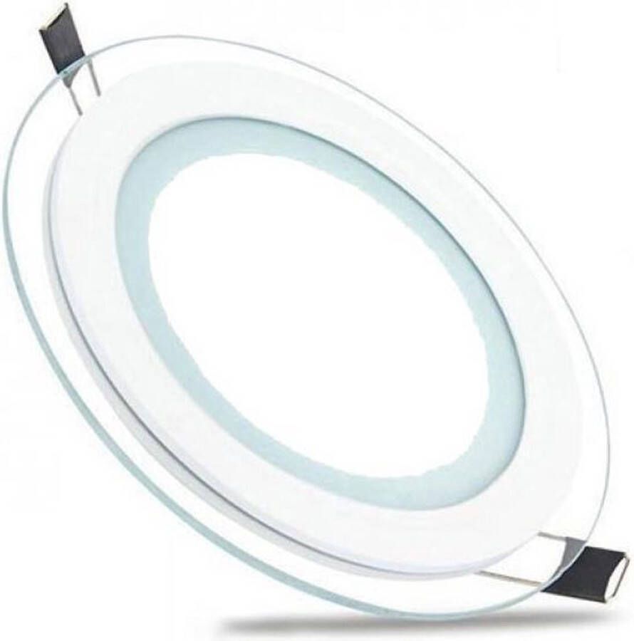 BES LED Downlight Slim Inbouw Rond 12W Helder Koud Wit 6400K Mat Wit Glas Ø160mm