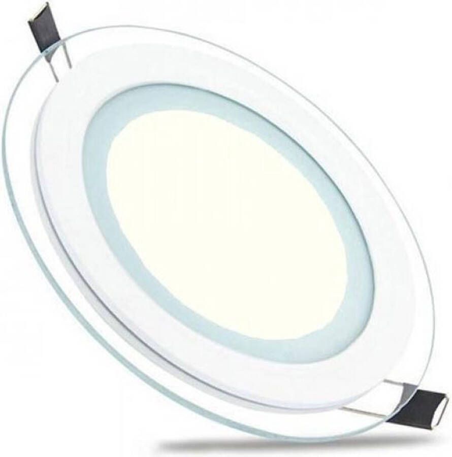 BES LED Downlight Slim Inbouw Rond 15W Natuurlijk Wit 4200K Mat Wit Glas Ø200mm