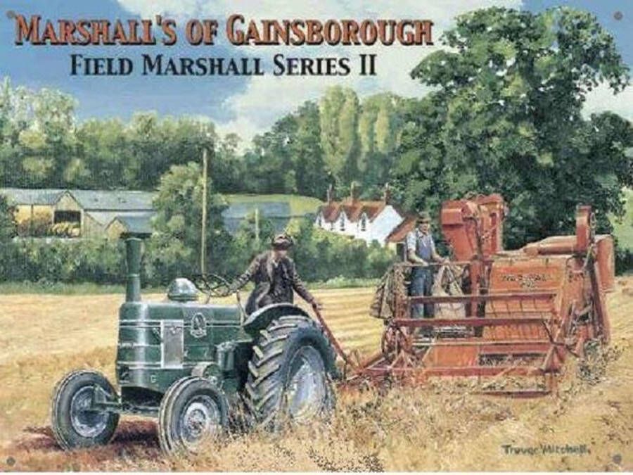 Marshall's of Gainsborough. Metalen wandbord 30 x 40 cm