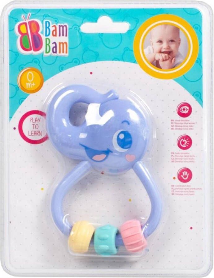 Merk onbekend Rammelaar Bijtring Olifant Play to Learn Babyspeelgoed -Bijtspeelgoed