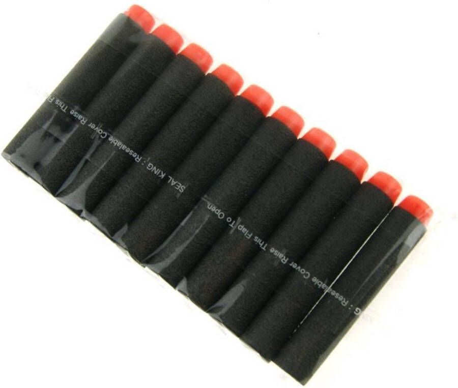 10 stuks Zwart kogels|pijlen|darts|ammo geschikt voor Nerf guns (Elite|N-Strike) Refill