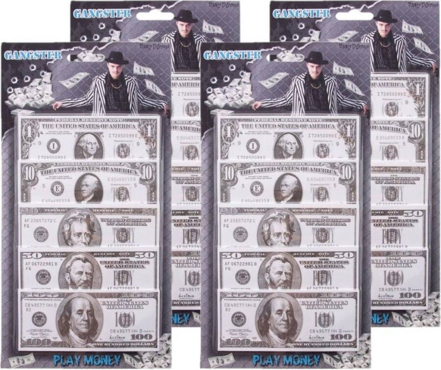 Merkloos Sans marque 1000x Speelgoed geld nep dollars van papier Speelgoed Winkeltje bankieren spelen Nepgeld Speelgeld Dollar biljetten