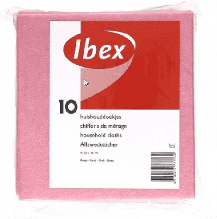 Merkloos Sans marque 10x Roze viscose schoonmaakdoekjes dweiltjes 38 x 40 cm Huishouddoekjes vaatdoekjes Dweilen schoonmaakdoeken