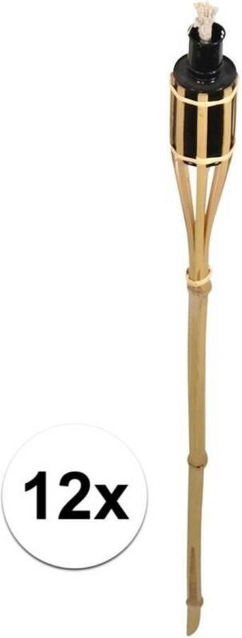 Merkloos Sans marque 12x Bamboe tuinfakkels 88 cm fakkels