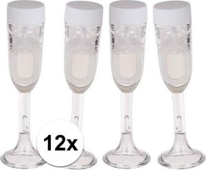 Merkloos 12x Bellenblaas Champagne Glas
