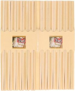 Merkloos Sans marque 12x paar Sushi eetstokjes licht bamboe hout