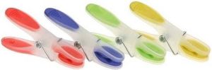 Merkloos Sans marque 12x Wasknijpers in verschillende kleuren met sotfgrip huishoudelijke producten knijpers